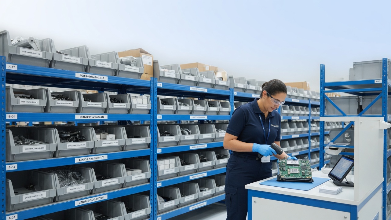 GSB Spare Parts Supply Chain — organized inventory of OEM parts